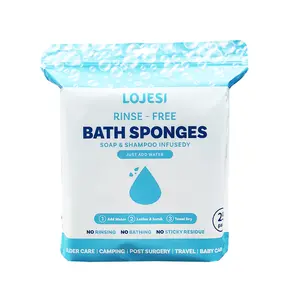Free Bathing Wipes - Soap & Shampoo Infused - Hypoallergenic & pH Balanced - Ideal for Post-Surgery, Elderly, Gym, Camping, Travel - Simply Dampen, Lather, and Dry