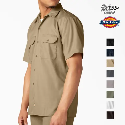 DICKIES Men's Original 1574 Work Shirts Short Sleeves Casual Regular Fit Work Shirts Classic Fit Plain Work Wear Original Fit Cotton Workwear Trouser (S to 5XL)