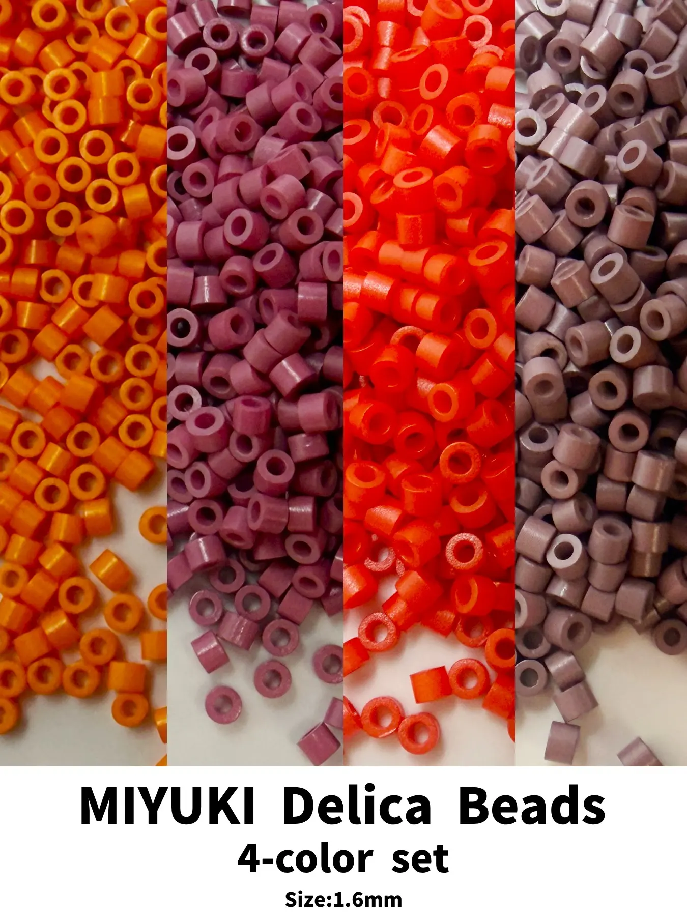 4 Colors Set 3824pcs Miyuki Delica Beads, Series, 1.6mm/0.063inch, 20g Total, DIY Jewelry Making, Bracelets, Necklaces, Earrings, Jewelry Making Supplies