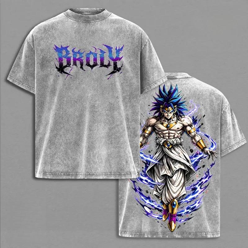 Broly - DBZ Vintage Washed T-Shirt, Relaxed Fit, Heavyweight Cotton, Unisex Streetwear Casual Wear, Legendary Super Saiyan Graphic Tee, Gift for Anime Fans 67 shirt silverfish clothes trend gift  funny graphic tee men’s trendy t-shirts deals