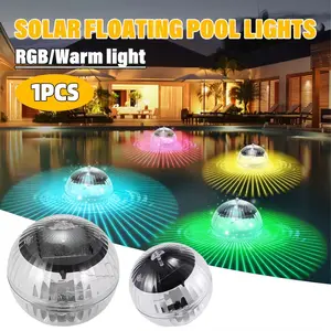 1PC LED Solar Floating Lamp Swimming Pool Ball Solar Panel Powered Outdoor Pond Drift Waterproof Glow Show Disco Color Changing light