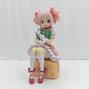 Magical Girl Madoka Kaname Sitting and Standing Pose Desktop Figure Model, Cute Collectible for Display and Gift, Anime Character Figurine, Cute Collectible Figurines