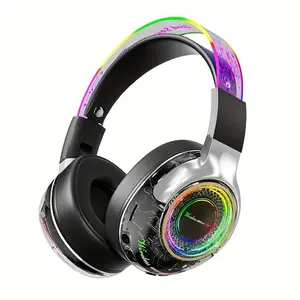 Wireless Gaming Headset ANC Noise Cancelling 360° Surround Sound RGB Lights 50Hr Playtime Type-C Fast Charge Ultra Comfort for PC PS5 Travel for Gamers Music Lovers Bluetooth Headphones