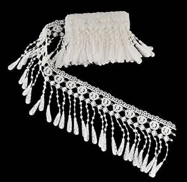 eZthings Venice Eyelet Lace Panel Fabric Edging Trim - Polyester Sewing Accessory with Lace Detail for Romantic DIY Crafts, Costumes, Dance Costumes