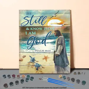 Jesus Pattern DIY Painting By Numbers Kit without Frame, DIY Paint by Numbers Kit for Beginner, Wall Art Decoration for Home Living Room Bedroom