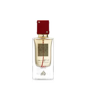 Lattafa Perfumes Ana Abiyedh Rouge for Unisex Eau de Parfum Spray 2.0 Ounce 60 ml Woody Spicy Fragrance with Saffron & Bitter Almonds
