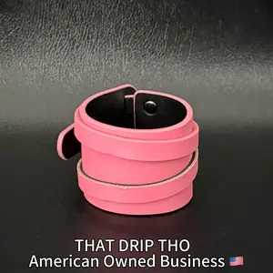 ThatDripTho Unisex Leather Dual-Wear Bracelet for Women and Men Adjustable Leather Bracelet for Couples BF GF Gothic-Inspired Brat Accessories for Everyday Wear, Birthday Gifts, Valentines Gifts, Special Occasions