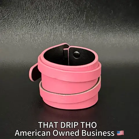 ThatDripTho Unisex Leather Dual-Wear Bracelet for Women and Men Adjustable Leather Bracelet for Couples BF GF Gothic-Inspired Brat Accessories for Everyday Wear, Birthday Gifts, Valentines Gifts, Special Occasions