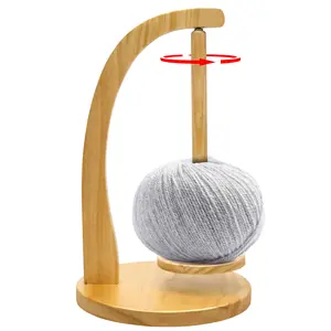 Wooden Yarn Winder | Yarn Holder | Rotating Knitting Needle Stand | Sewing Supplies for Home & Sewing Room