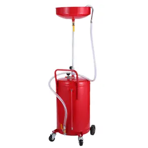 XtremepowerUS Oil Drain Container 20 Gallon Tank Air Operated Drainer Pan, Red