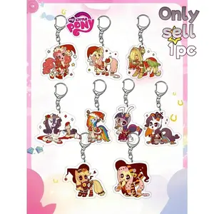 1/9PCS MY PONY Cartoon Star Animation Acrylic Pendant Keychain Kawaii, Cute Cartoon Style, Home Decoration, Suitable for Party Gifts, Home Furnishings, Gifts, Valentine's Day, Birthday Decorations and Gifts, Christmas Gifts for Friends, Gifts, Decorations