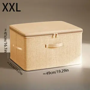 Extra-large stackable storage box - Multi-functional space-saving organizer suitable for use in wardrobes, bedrooms, kitchens, etc. - Ideal choice for toys, books, clothes and bed sheets.