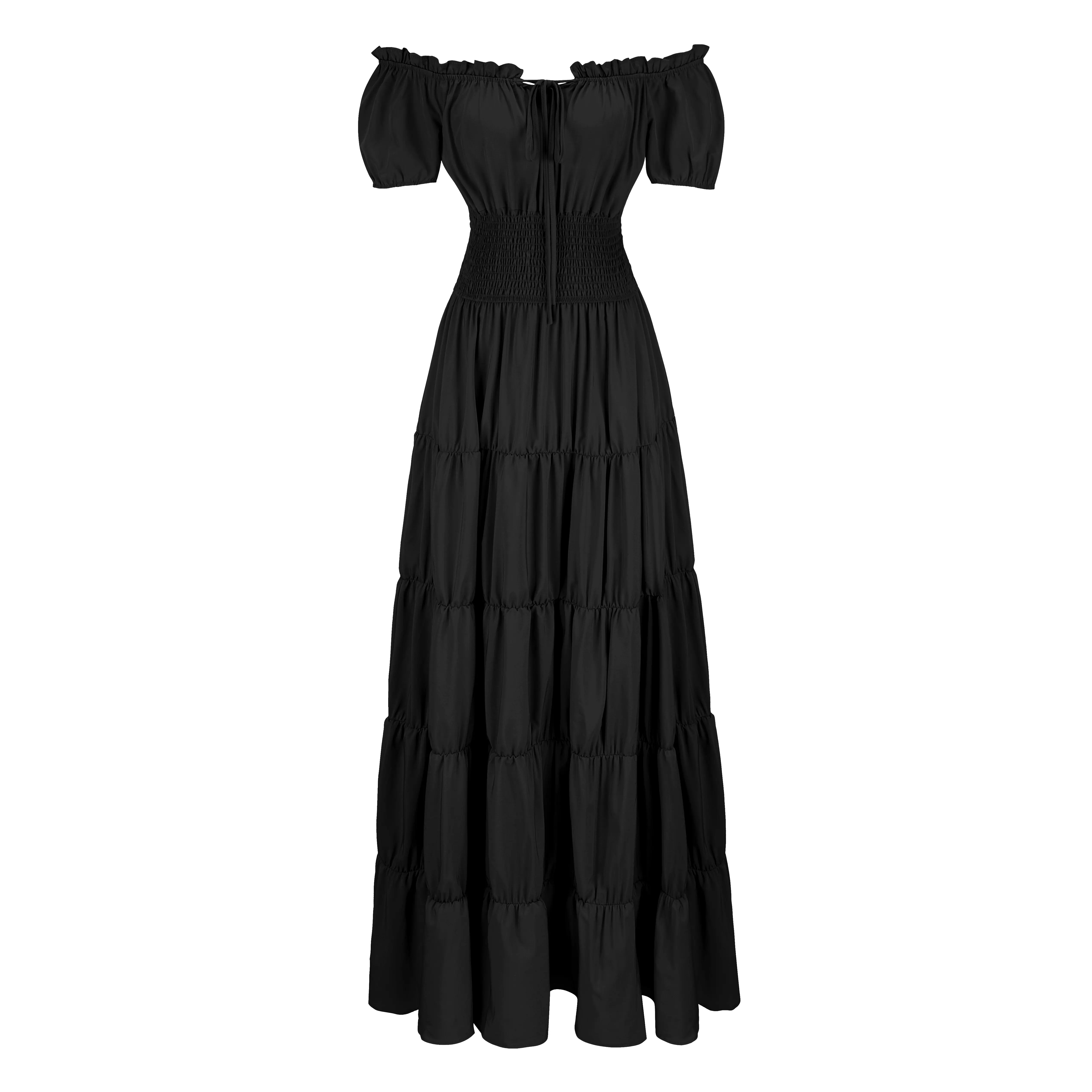 Women's Cute Elegant Renaissance Dress - Medieval Plain Chemise, Irish Under Dress, Holiday Gothic Halloween Party Outfit, Witchy Boho Womenswear 6531-D1