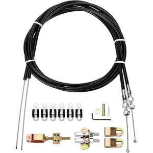 330-9371 Universal Rear Disc/Drum Emergency Parking Brake Cable Complete Kit 110" Long Cables with a 97" Long Sheath E-Brake Set Replace# 3309371