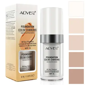 Aliver Liquid Foundation - Multicolor Tinted Moisturizing Foundation with Hydrating Formula, Springtok Moisture, Concealer Cover Makeup Moisturizer Hydrate Cosmetic
