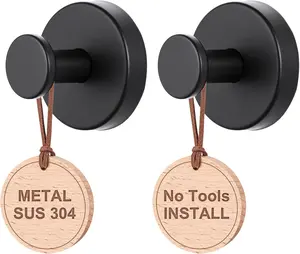 Suction Cup Hooks for Shower, Removable Towel Hooks for Bathroom Window Glass Door Wall, Bath Robe Looafh Wreath Hook for Hanging - 2 Pack, Black vacuum creative