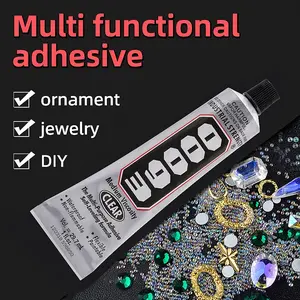 1fl.oz (29.7ml) E6000 Jewelry Rhinestone Glue - Multi-Purpose Transparent Adhesive with Precision Nozzle, Strong Bond for Crystal Glass, Polymer Clay, Wood, Fabric & Paper - Ideal for Jewelry Making, DIY Crafts, Home Repair