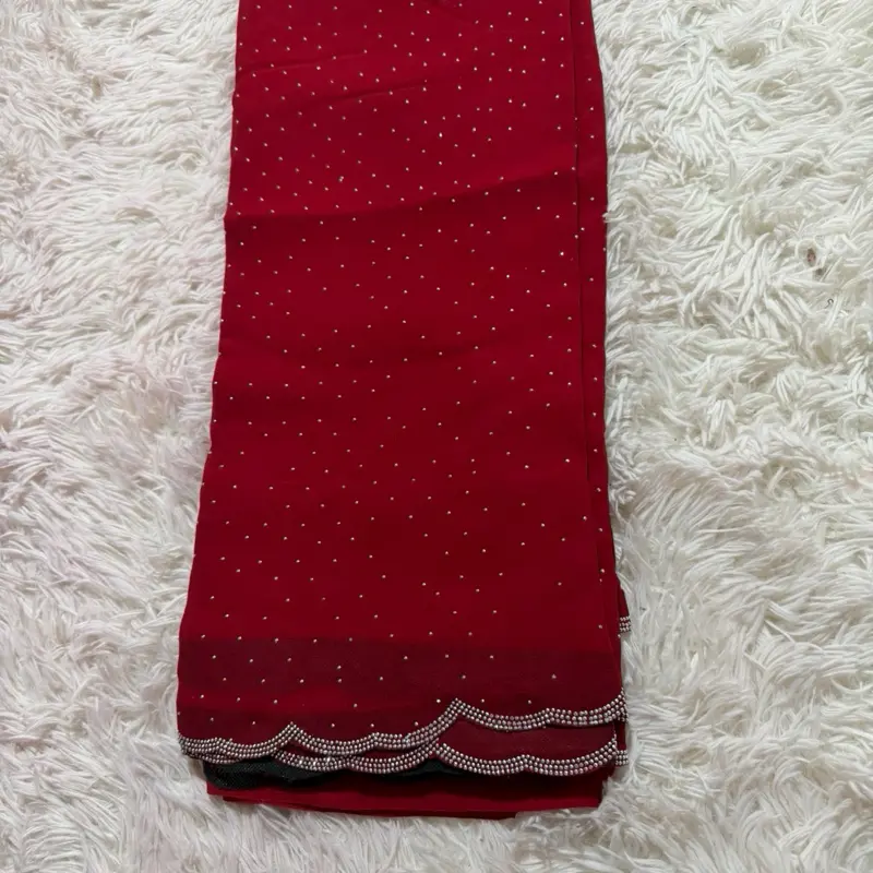Teej special georgette sirowski saree perfect for puja gifting or geouping ethnic outfit