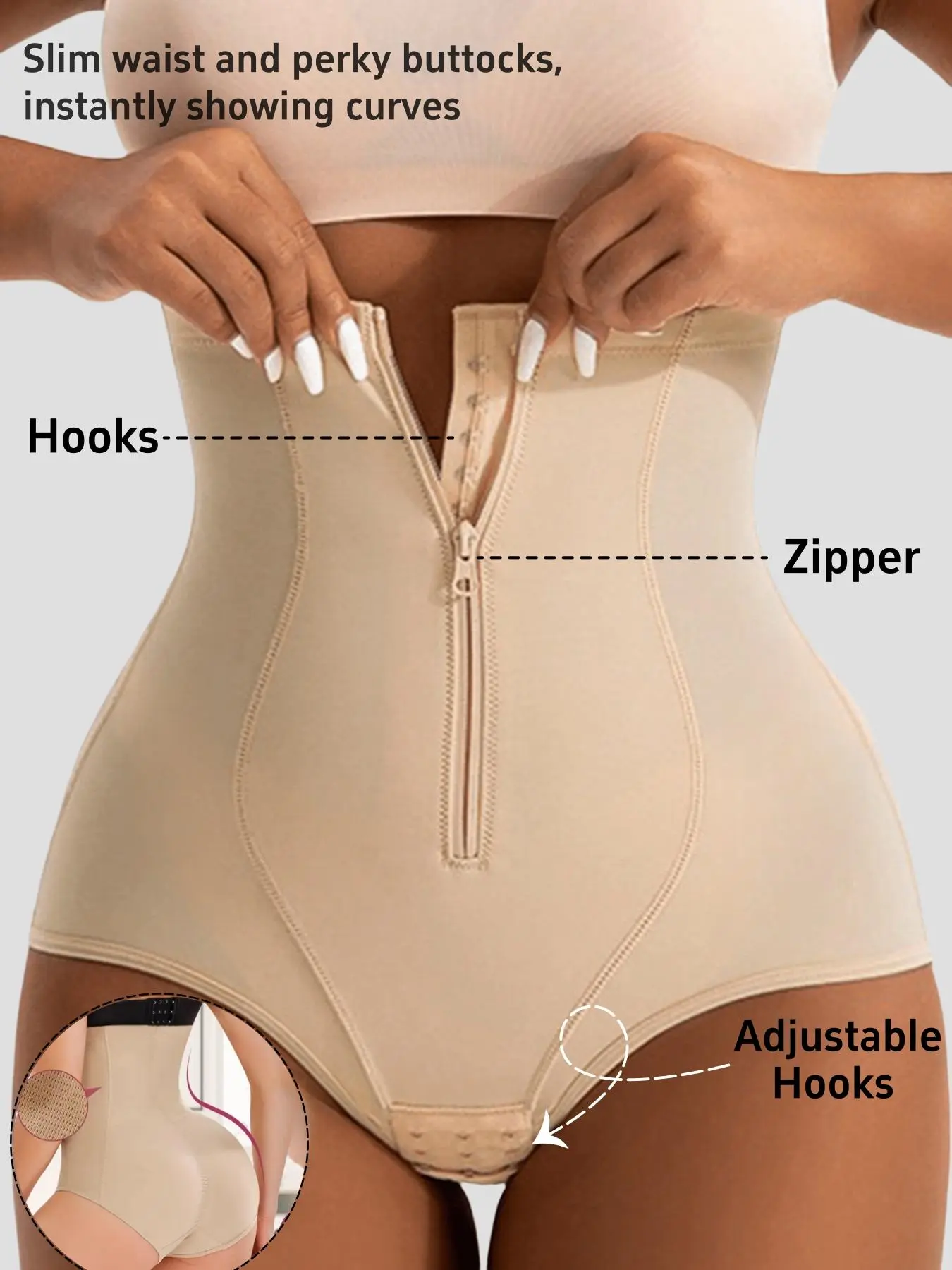 Black Friday 1 Count Women's High Waist Fit Smooth Shapewear Shorts, High Waist Sculpting, Fajas, Butt Lifting And Tummy Control Shapewear Bottoms, Body Shaper Panty With Hooks, Waist Trainer, Tummy Control Shapers, Suitable For Daily Or Sports Wear