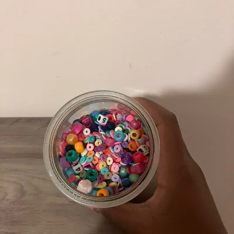Bead Confetti - Colorful Beads in a Jar as Shown in the Image