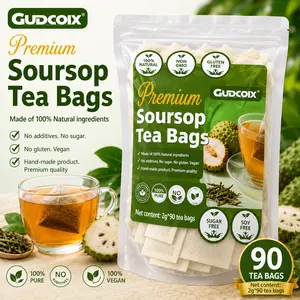 Gudcoix Premium Soursop Leaf Herbal Tea-Daily Wellness Drink, Caffeine-Free, Natural, No Sugar, Non-GMO, Gluten-Free, Soy-Free, （90 Bags）180g