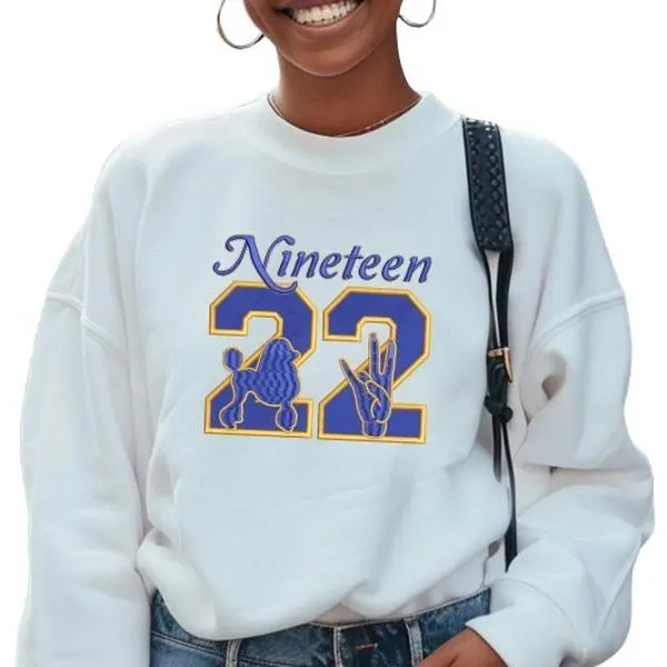 Sigma Gamma Rho Sweatshirt - Sgrho Sorority Sweater With Pretty Poodles - Sgrho 1922 Sorority Shirt Cotton Fit