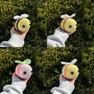 Hand-crocheted bee plushie