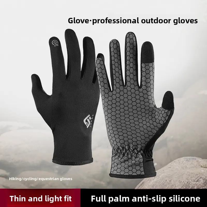 Summer hiking gloves Outdoor climbing, mountain climbing, sun protection, non-slip, breathable, quick-drying, wear-resistant running and cycling gloves Screen Touch Waterproof mitts