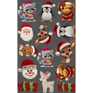 YARN CHRISTMAS FRIENDS (YOUTH) (1) PREMADE GANGSHEET  - 22X36  DTF TRANSFERS - DIRECT TO FILM