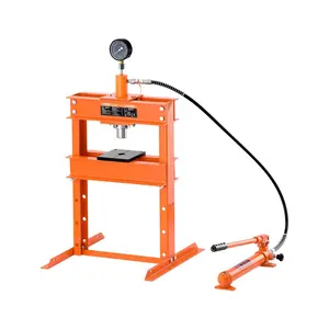 fathersdaygift VEVOR Hydraulic Shop Press, 10 T H-Frame Shop Press with Press Plate H-shaped Base, Stable Garage Floor Adjustable Hydraulic Press with Relief Valve, Fit for Bending, Straightening Stamping