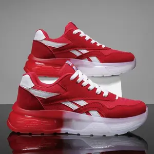 2025 Red Jelly Sneakers for Men – American-Style Platform Trainers, Original Design, Breathable Mesh Upper, Casual Running/Training Shoes