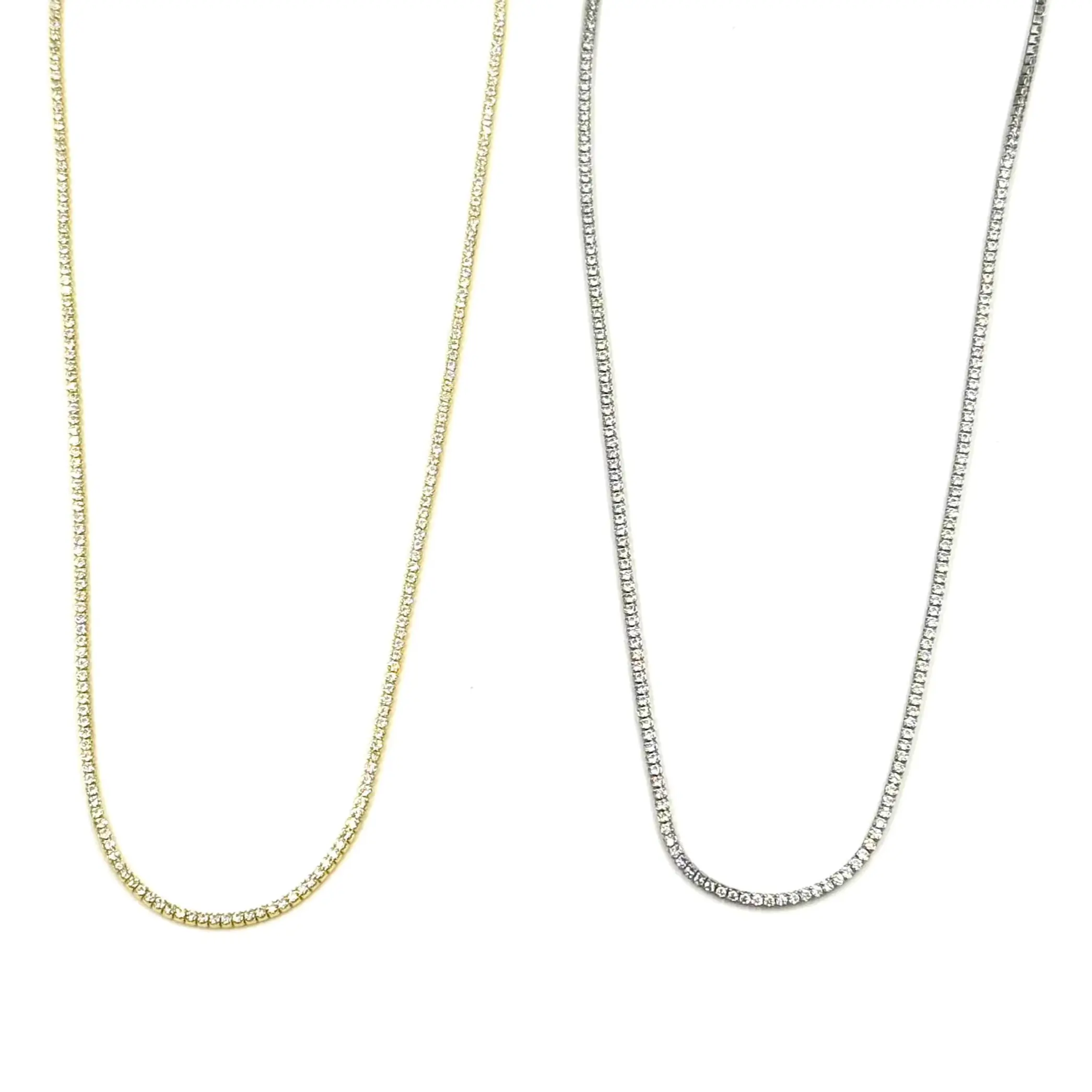 Ashley Gold Sterling Silver Eternity Necklace