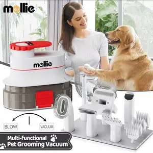 Mollie 3 in 1 Pet Grooming Vacuum Kit with Blower - Perfect for Dogs and Cats
