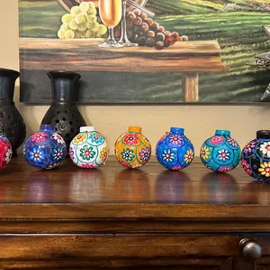 Set of 4 assorted Hand painted Christmas ornaments