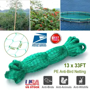 13x33ft High-Strength Anti-Aging Odorless Heavy Duty PE Tree Nets, Durable Bird-Control Mesh Barrier for Fruit Trees, Vegetables, Plants Pest Prevention