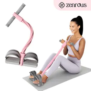 ZENROUS 2.0 Sit-up Resistance Machine, Yoga Resistance Band, Foot Pedal Resistance Band, Suitable for Sit-ups and Stretching, Applicable for Full-body Strength Training, Home Workout Equipment