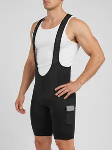 Men's Cycling Shorts, Summer Road Bike High Elastic Sponge Seat Pad, Anti-Slip Leg Straps, Breathable Lightweight Racing Shorts, Pocket Version, Athletic Bottoms, Active Shorts
