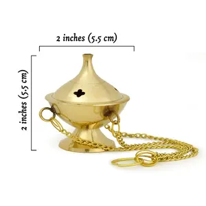 Burner - Hanging Brass Burner, Jali 2"Hx2"D