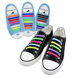16Pcs Stretchable No-Tie Elastic Silicone Flat Shoelaces, Lazy Shoe Lace Strings for Adults, Stretchable Shoelaces Shoelaces