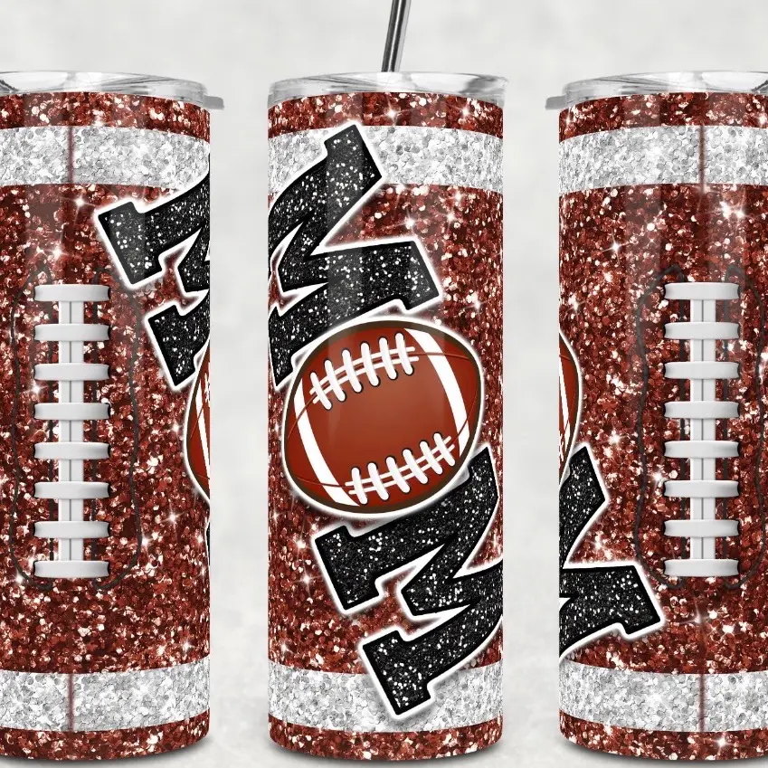 Mom football tumbler Mom football tumbler