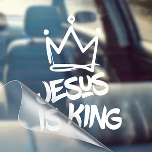 Jesus is King (Crown) – Christian Car Decal Sticker