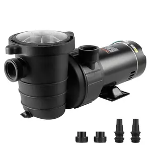 【Summervibes】VEVOR Above Ground Pool Pump, 1HP, 80 GPM Max. Flow Single Speed Swimming Pool Pump, 120V 3450 RPM 36 ft Max. Head Lift Pool Pump with Filter Basket, for Above Ground Pools Hot Tubs Spas, Tested to UL Standards