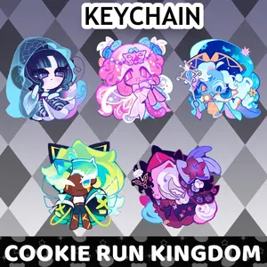 Cookie Run Kingdom Keychain - Legendary Outfit CRK Acrylic Charms, Kawaii, Cute, Durable, And Perfect For Bags, Keys, Or Gifts. Great For Daily Use Or As Thoughtful Little Gifts For Your Friends And Yourself.