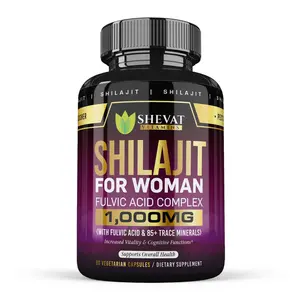 Shilajit Capsules for Women – 1000mg Organic Supplement with Fulvic Acid | Energy, Hormonal Balance & Immune Support | 90 Vegan Capsules | Non-GMO, Made in USA