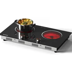 Karinear Portable 2000W Induction Stovetop - Knob Control & Sensor Touch Hob, Safety Lock, 9 Heating Levels, Durable Kitchen Appliance for Compatible Cookware