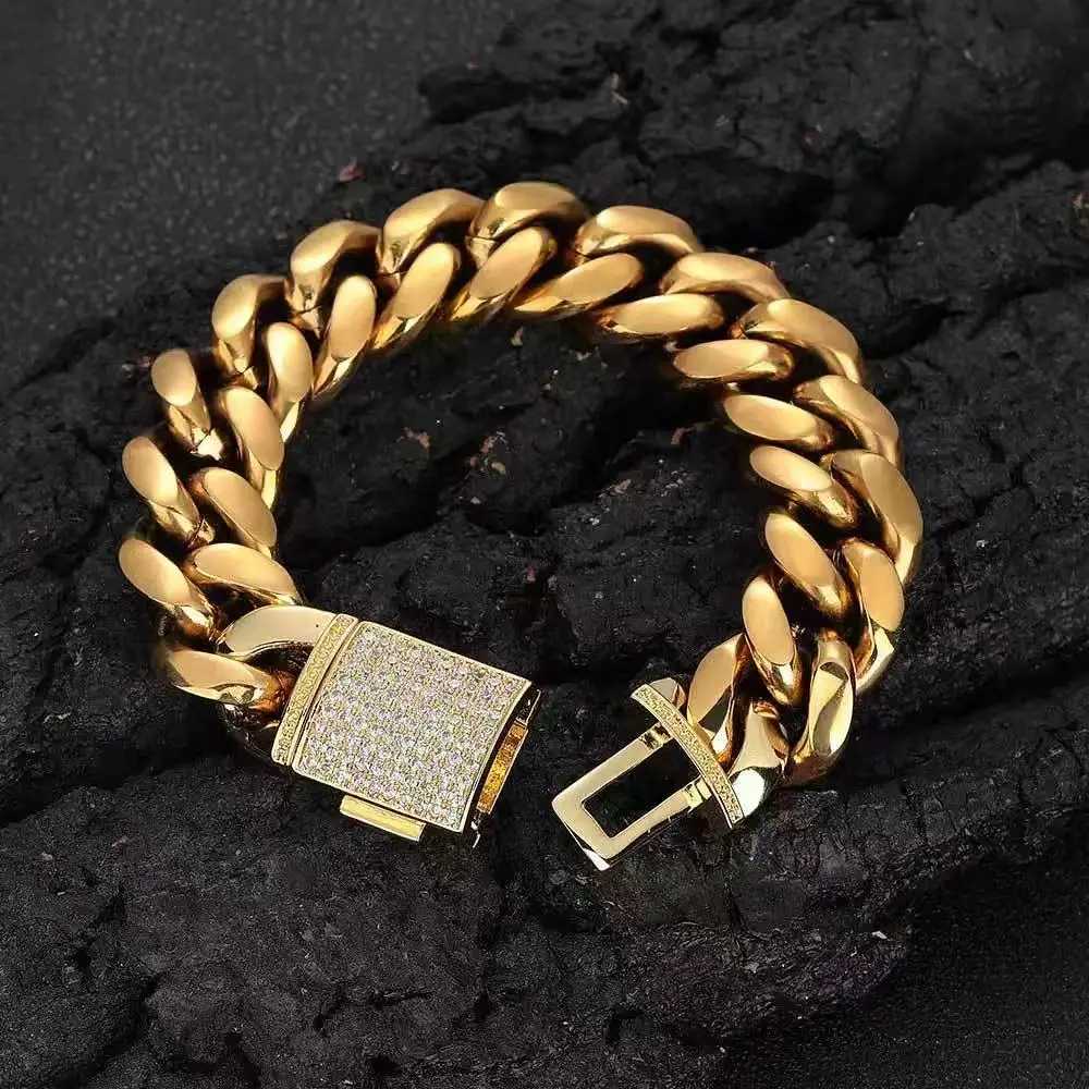 flip buckle cuban bracelet