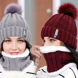 Winter Hat and Scarf Set – Thick Plush, Windproof and Cold-Proof, Comfortable Warm Outdoor Accessories for Men and Women