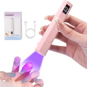 Portable Rechargeable LED Nail Lamp, Led Manicure Lamp, Nail Polish Curing Light with Digital Display and 2 Timer Settings, Personal Nail Care Lamp for Home and Salon Use, LED Nail Light