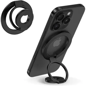 Magnetic Phone Ring Holder for Gym Phone Grip Stand Finger Ring Kickstand Dual-Sided Magnetic Stand for iPhone 17 16 Pro Max 16e 15 14 13 12 Pro Max