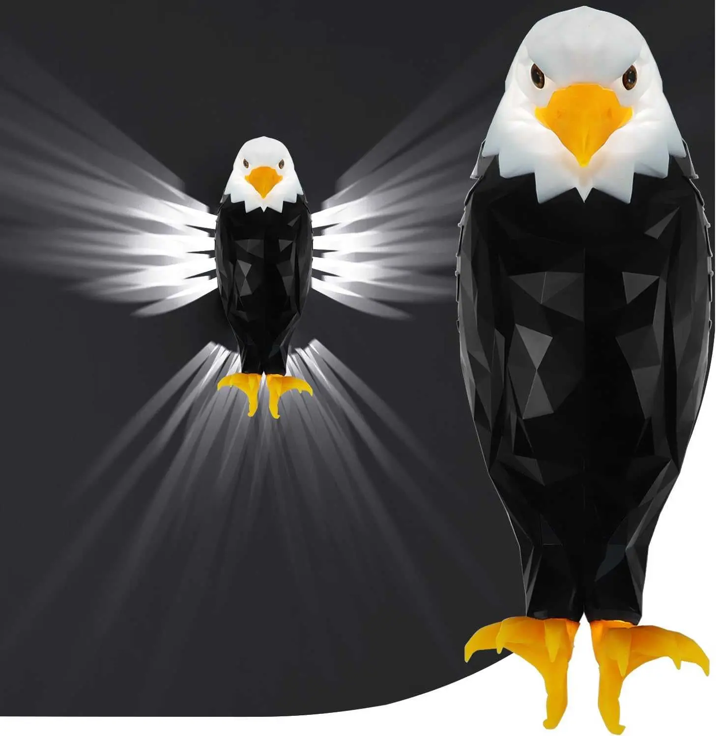 Amazing Eagle Wall Charging Hanging Lamp, Night light,gift,Creative Decorative Atmosphere Light,Eagle Wall Light, American Animal Bird Wall Night Light, Magnetic Led Wall Mounted Eagle Lamp, with Remote Control, USB Charging